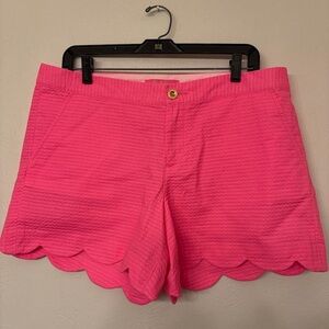 Lilly Pulitzer Women’s Pink Buttercup Scallop Hem Shorts Size 12